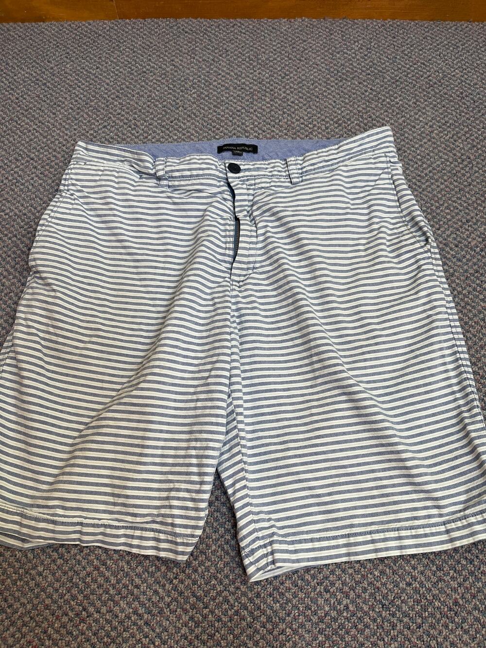 Banana Republic Striped Chino Short 35